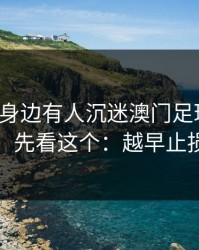 如果你身边有人沉迷澳门足球賠率，先别骂，先看这个：越早止损越省心