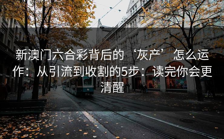 新澳门六合彩背后的‘灰产’怎么运作：从引流到收割的5步：读完你会更清醒